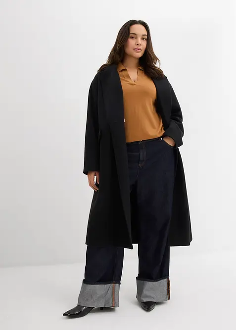 Pikétröja av fintrådig viskos, bonprix