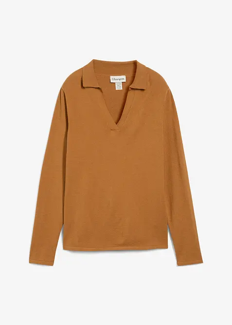 Pikétröja av fintrådig viskos, bonprix