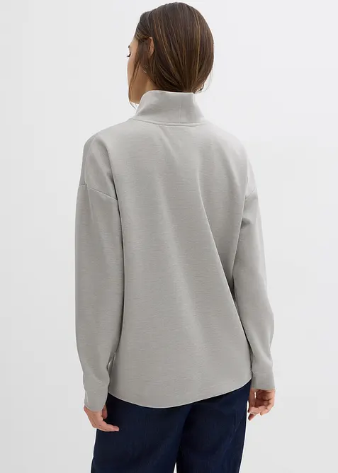 Sweatshirt med ståkrage i stabil trikå, bonprix