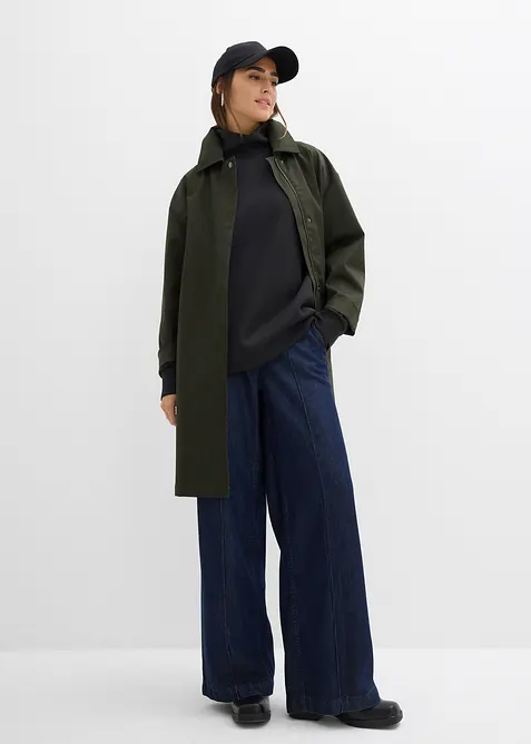 Sweatshirt med ståkrage i stabil trikå, bonprix