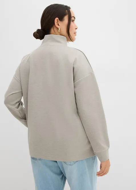 Sweatshirt med ståkrage i stabil trikå, bonprix