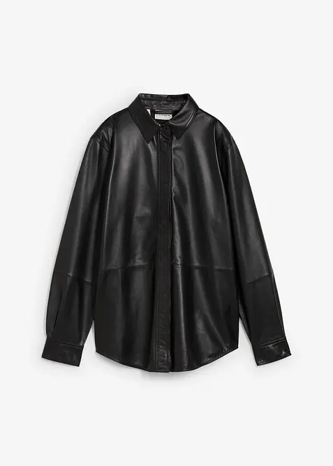 Skinnskjorta i lammnappa, bonprix