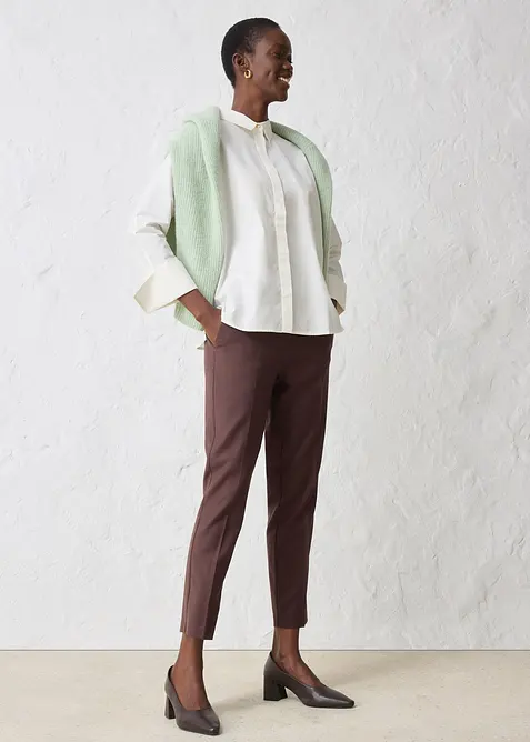 Blus med sidenandel, bonprix