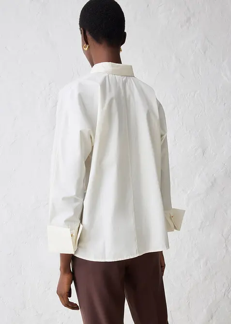 Blus med sidenandel, bonprix