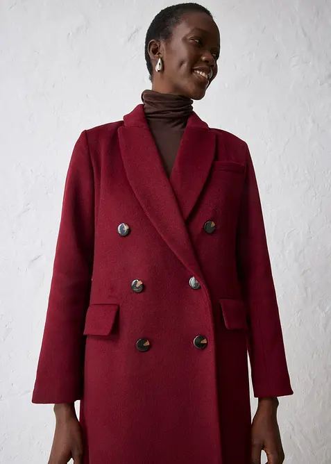 Kavajkappa i mjuk ullblandning, bonprix