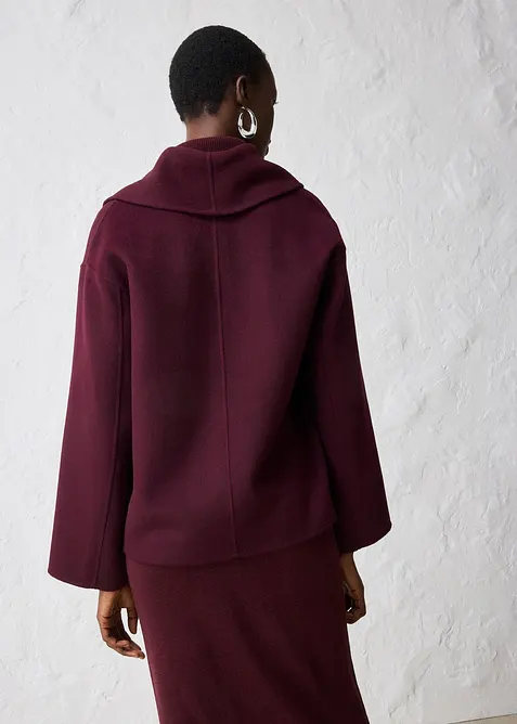 Oversize jacka i mjuk ullblandning, bonprix