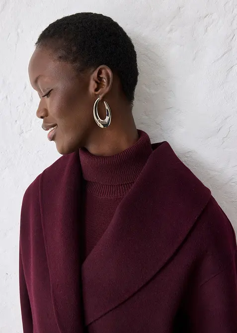 Oversize jacka i mjuk ullblandning, bonprix