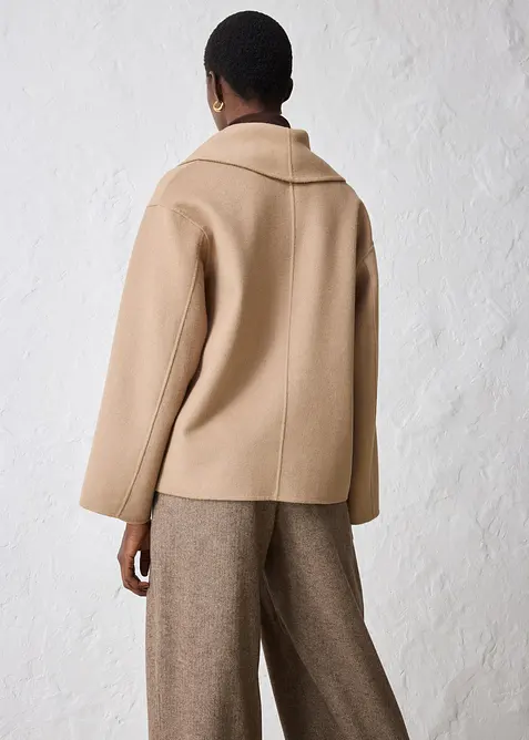 Oversize jacka i mjuk ullblandning, bonprix