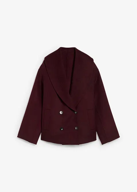 Oversize jacka i mjuk ullblandning, bonprix