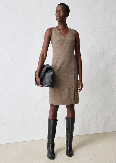 Fodralklänning i ylleblandning, bonprix