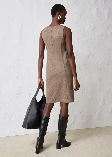 Fodralklänning i ylleblandning, bonprix