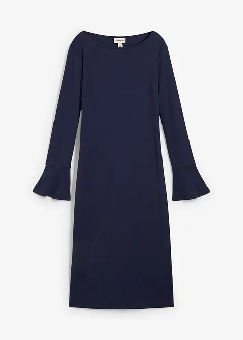 Trikåklänning av ren bomull, bonprix