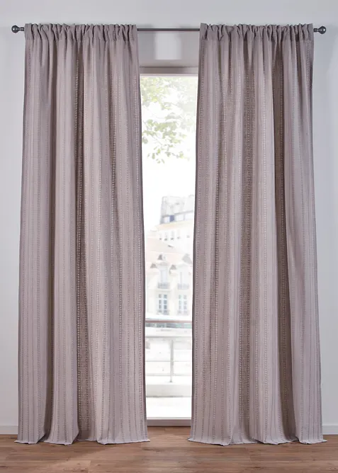 Gardinlängd av ekologisk bomull (1-pack), bonprix