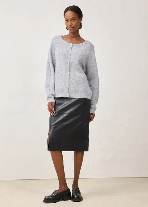 Cardigan med varm alpackaull, bonprix