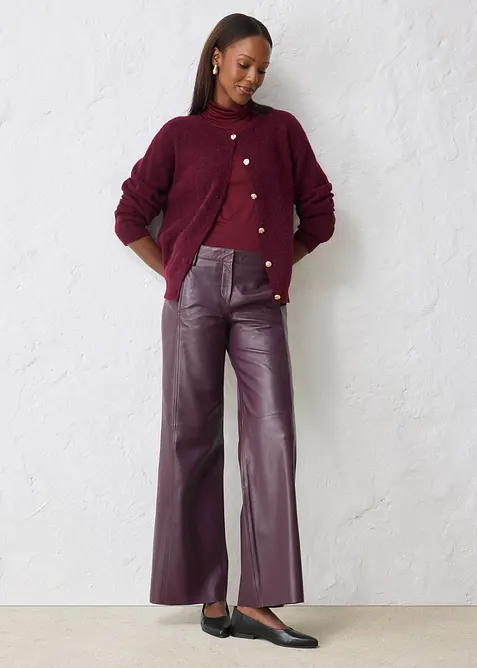 Cardigan med varm alpackaull, bonprix