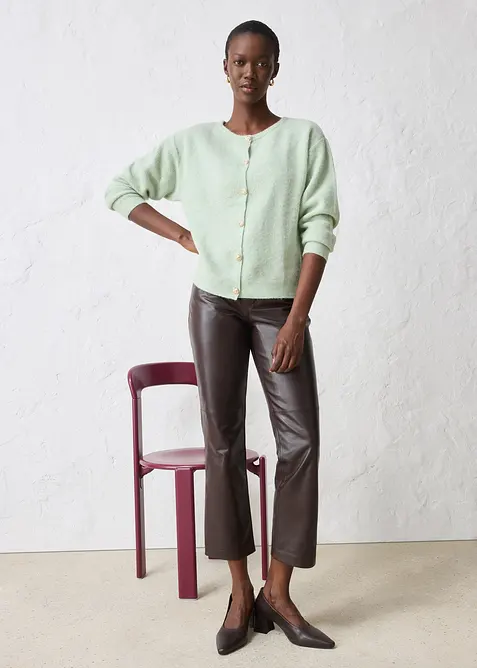 Cardigan med varm alpackaull, bonprix