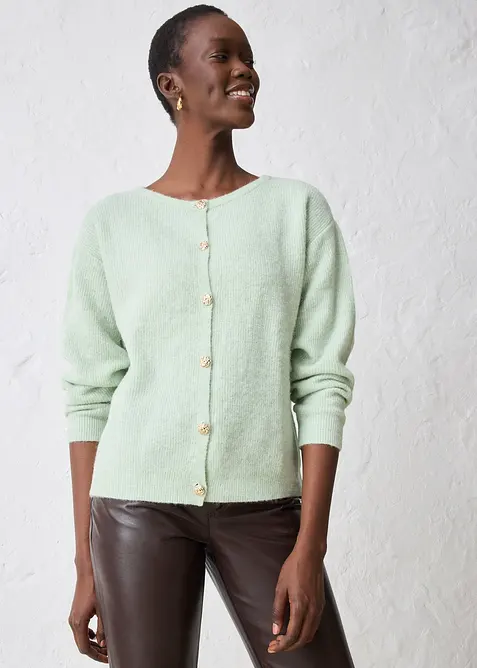 Cardigan med varm alpackaull, bonprix