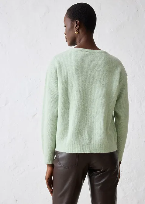 Cardigan med varm alpackaull, bonprix