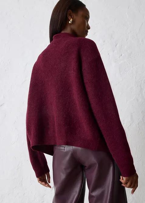 Cardigan med varm alpackaull, bonprix