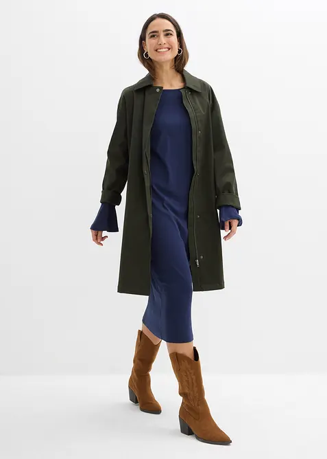 Trikåklänning av ren bomull, bonprix