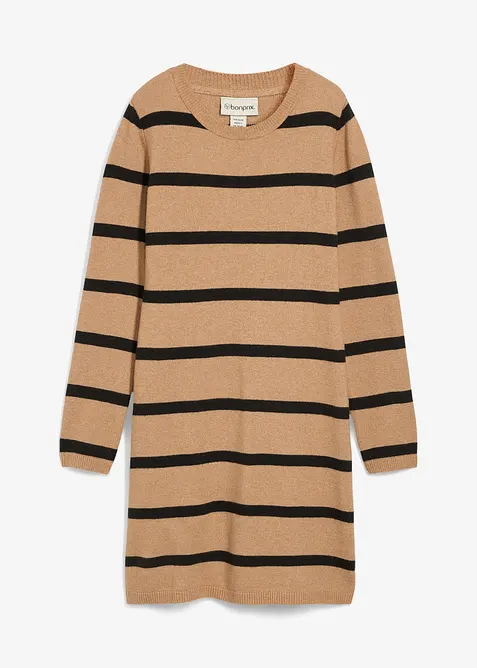 Stickad klänning i figurnära modell, bonprix