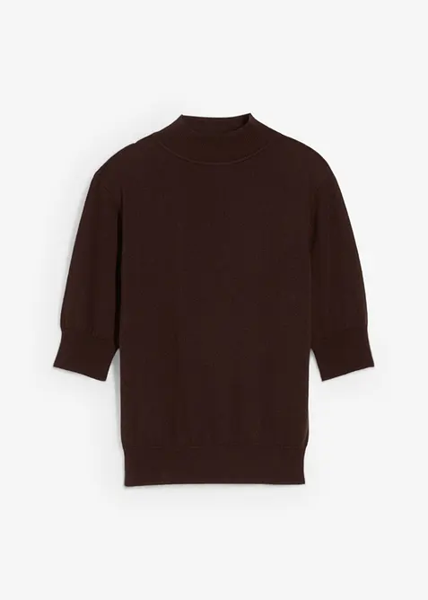 Polotröja av mjuk yllemix, bonprix