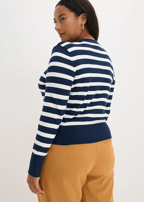 Randig cardigan, bonprix