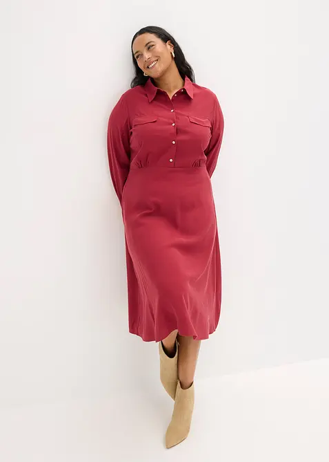 Klänning med skjortkrage, bonprix