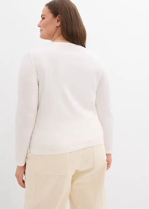 Långärmad topp av bomull, bonprix