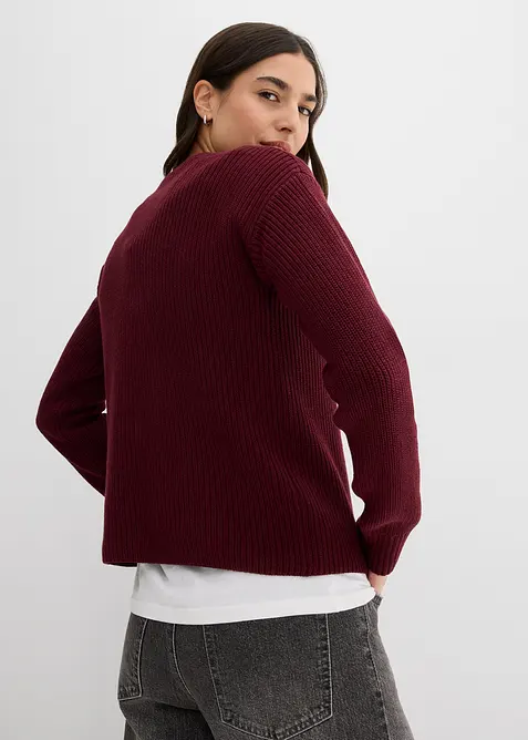 Cardigan med knytband, bonprix