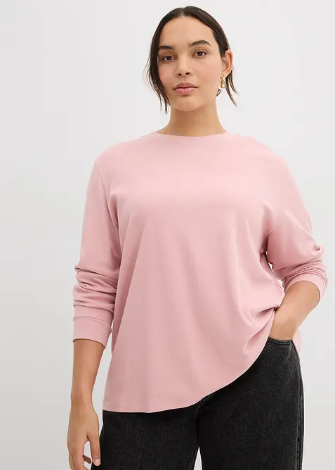 Långärmad topp i ren ekologisk bomull, bonprix