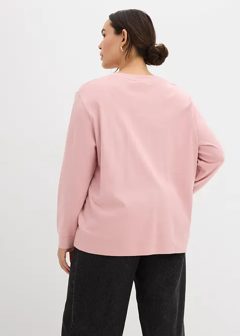 Långärmad topp i ren ekologisk bomull, bonprix