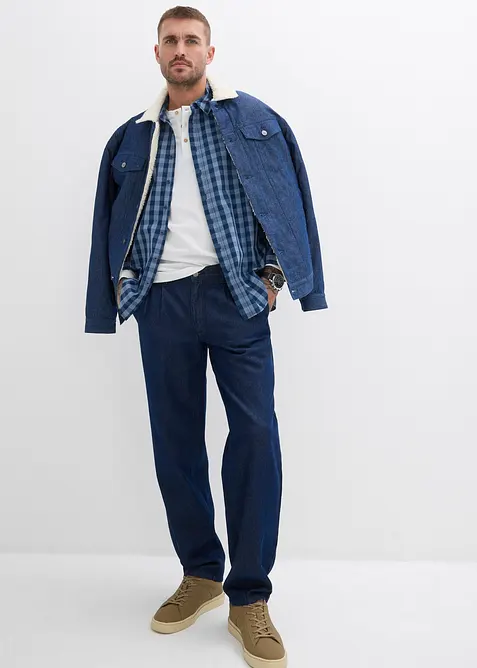 Långärmad skjorta i ekologisk bomull, bonprix