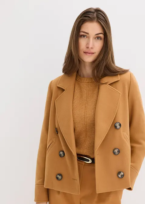 Kort jacka med yllelook, bonprix