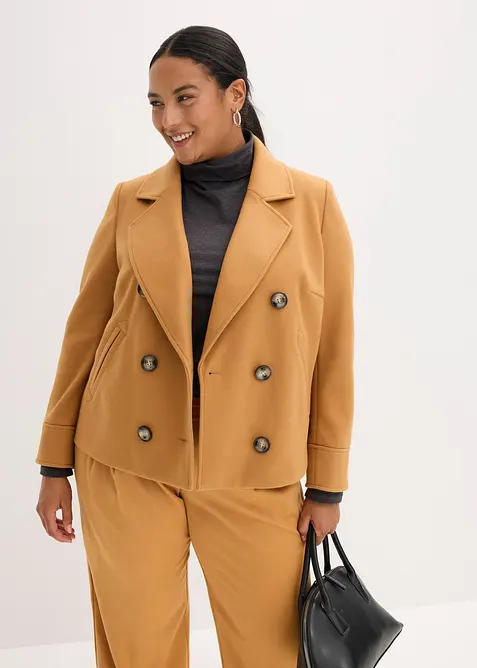 Kort jacka med yllelook, bonprix