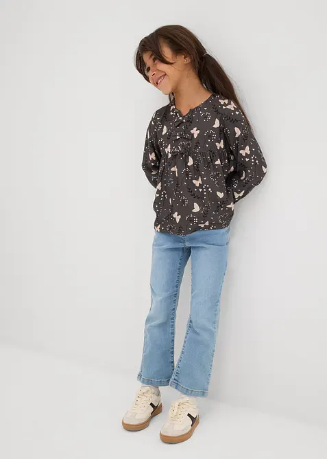 Dra på-blus för barn i följsam viskos, bonprix