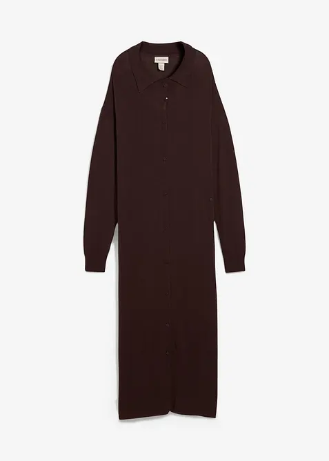 Finstickad klänning i viskosmix, bonprix