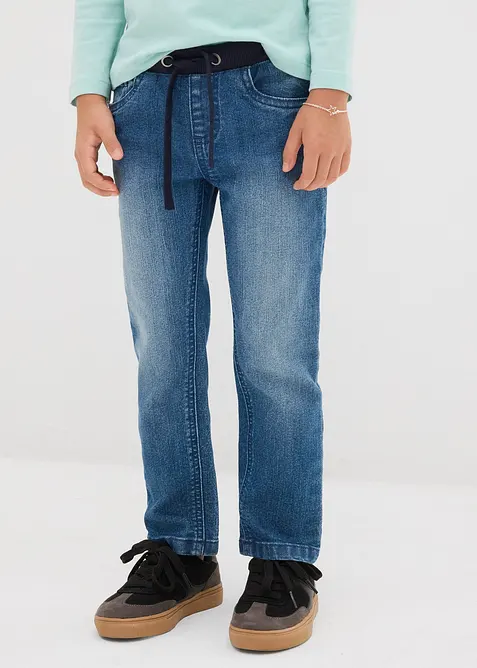 Dra-på jeans Mid Waist, bonprix