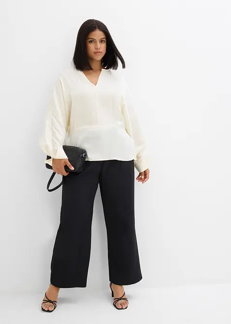 Lätt glansig blus av viskosmix, bonprix