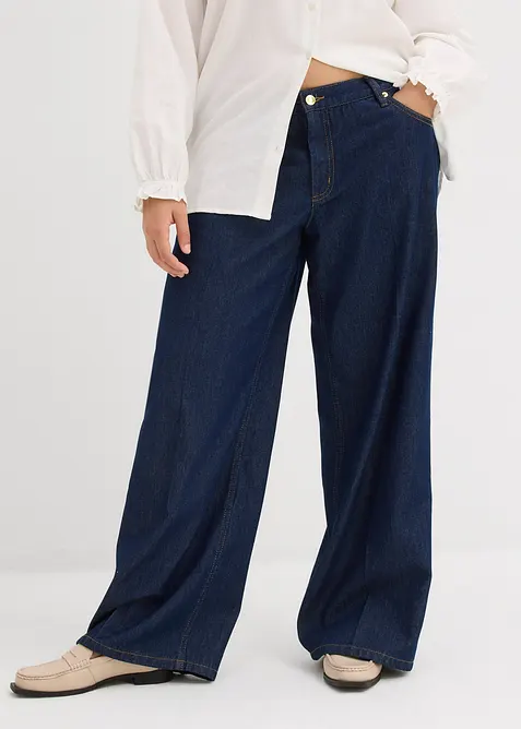 Wide Leg Jeans, Mid Waist, bonprix