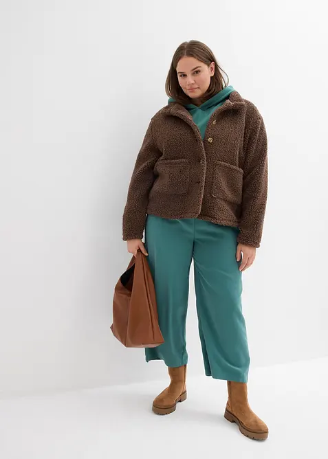 Byxa av mjuk viskosmix, korta ben, bonprix