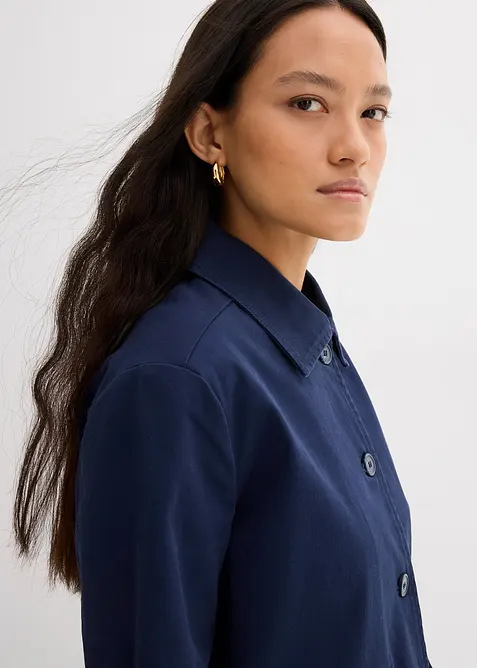 Kort höst- och vårjacka i ekologisk bomull med elastan, bonprix