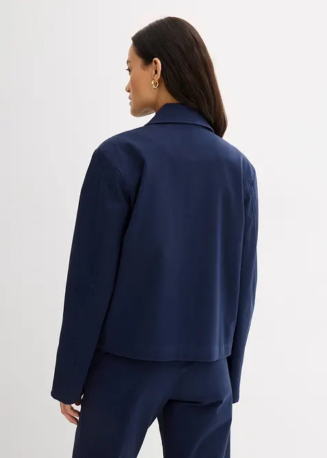 Kort höst- och vårjacka i ekologisk bomull med elastan, bonprix