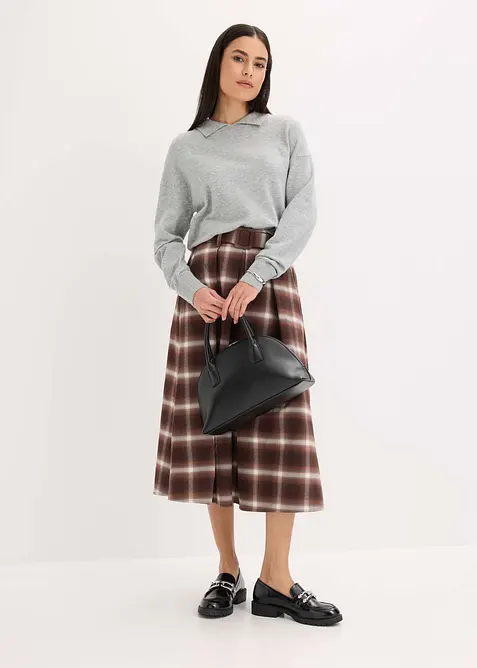 Finstickad tröja med viskos, bonprix