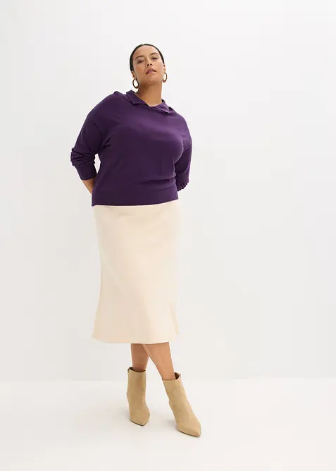 Finstickad tr&ouml;ja med viskos, bonprix