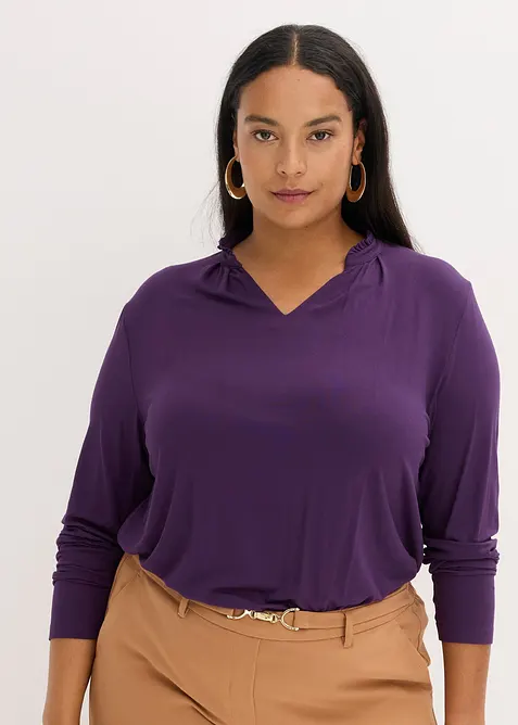 Topp med st&aring;krage, bonprix