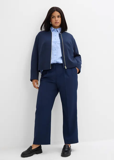 Blusjacka i mjuk materialmix, bonprix