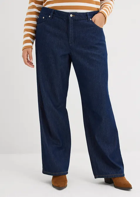 Straight jeans medelhög midja, bonprix