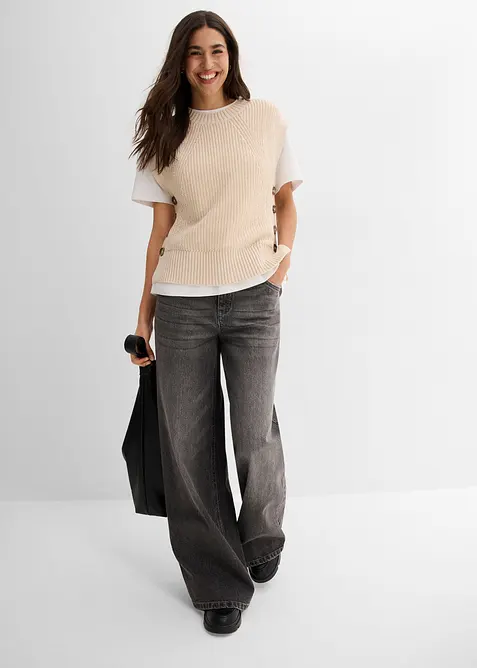 Stickad slipover, bonprix