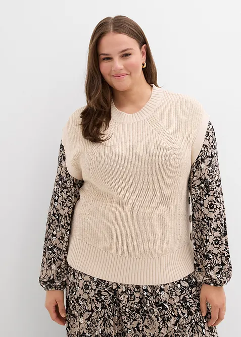 Stickad slipover, bonprix